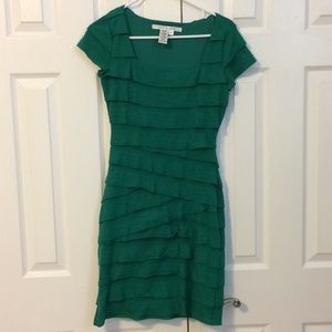 Max Studio Emerald Green Ruffle Dress